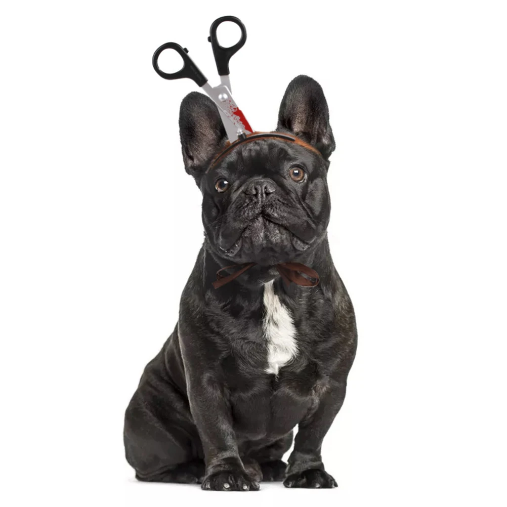 

Pet Cosplay Hat Halloween Scissor Design Soft Comfortable Dog Party Hats for Puppy Photo Props Christmas Accessories