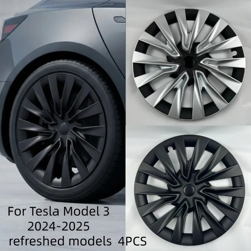 For Tesla Model 3 Wheel Covers 2024-2025 Refreshed Models Aftermarket Alloy Wheel Hub Caps For Tesla Model 3 Refreshed Models