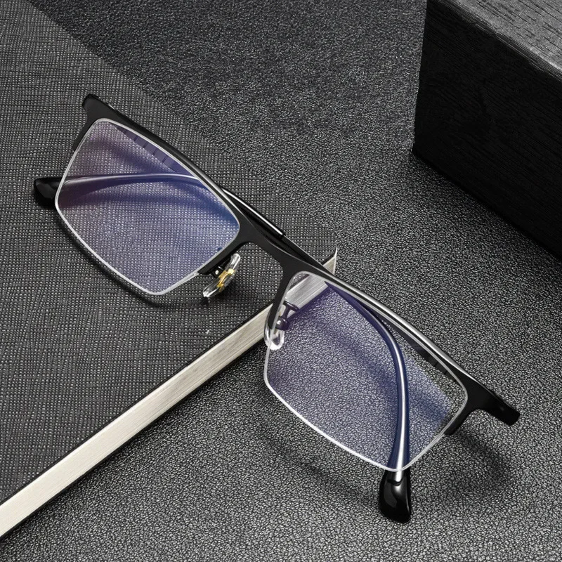 Pure Titanium Ultra Llight Half Frame Men And Women's Photochromic Presbyopia Glasses ComputerReader And Writer With Diopter image 3