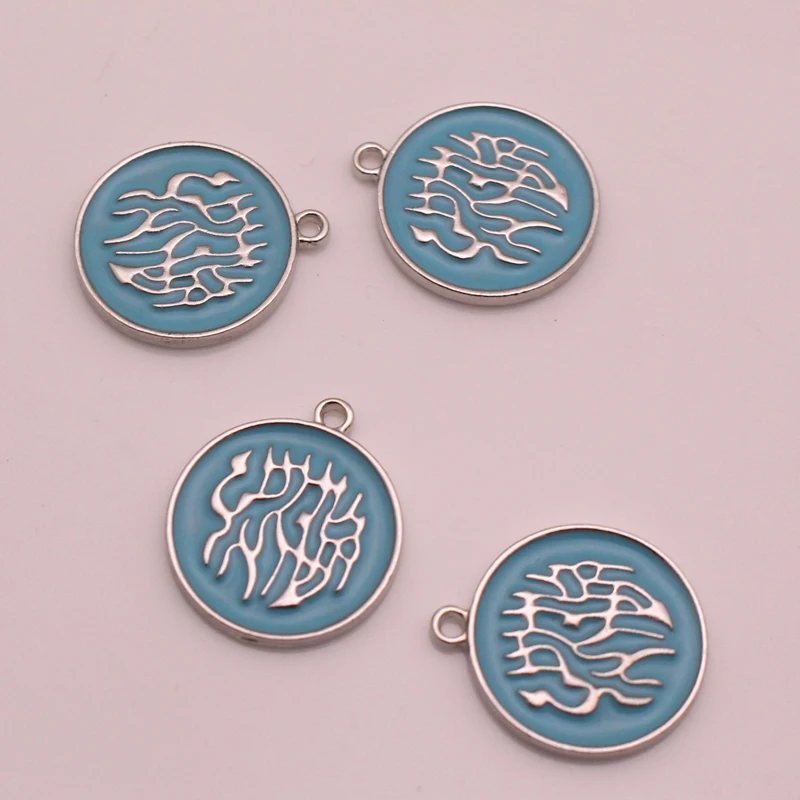 Hebrew Jewish blue color charm 4pcs/lot