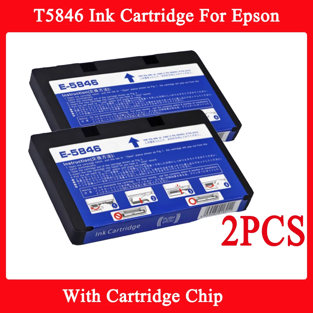 

2pcs T5846 Ink Cartridge For Epson PictureMate PM200 PM240 PM260 PM280 PM290 PM225 PM300 Printers T5846 Compatible Ink Cartridge