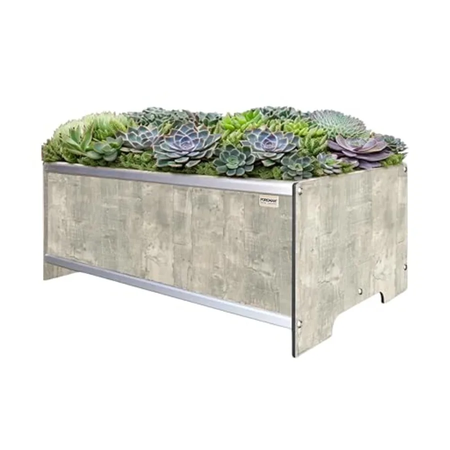 

Приподнятая грядка 36x24x14 футов (91x73x36 см) для сада, патио, балкона, деревянная, для цветов и овощей, в натуральном стиле