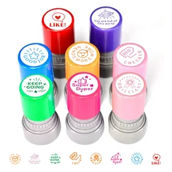 6 or 8 pcs Teacher seals, Colors Self-Inking Rubber Seals  School Supppies Stamps for Classroom Encouraging Comments