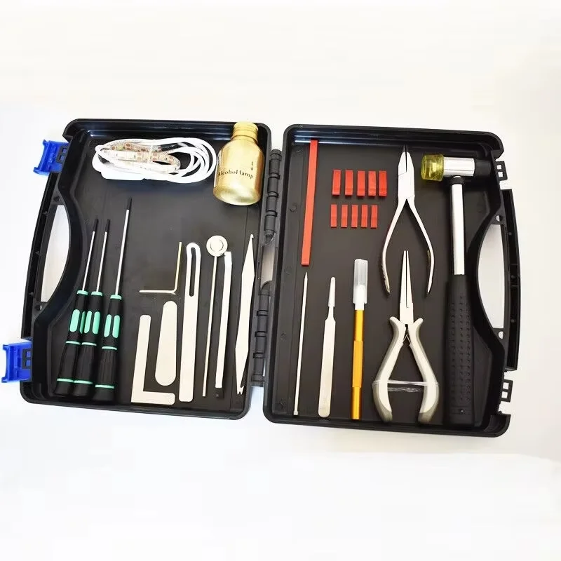 Professional Saxophone Repair Tool Kit Pad Changing Set with Hard Case Wind Instrument Maintenance Tools