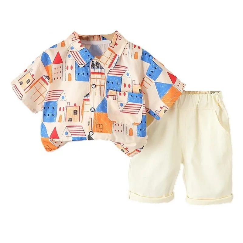 

New Summer Baby Clothes Suit Children Boys Casual Shirt Shorts 2Pcs/Sets Toddler Clothing Infant Sports Costume Kids Tracksuits