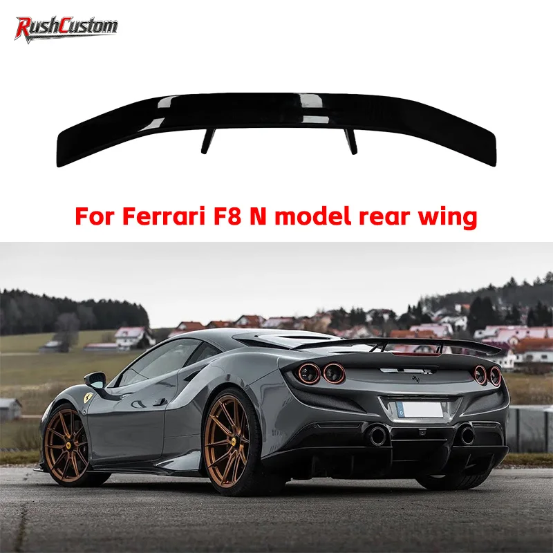 

For Ferrari F8 Dry Carbon Fiber N-Style Rear Wing, Rear Spoiler, Rear Wing