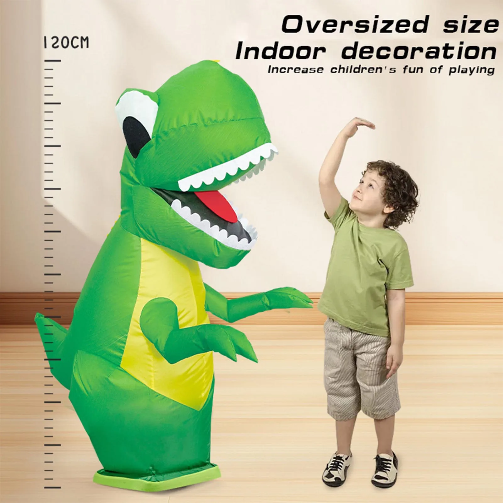 Remote Control Inflatable Dinosaur Toy Super Fast Inflation Speed Santa Claus Inflatable Toy for Holiday Party Xmas Yard Garden