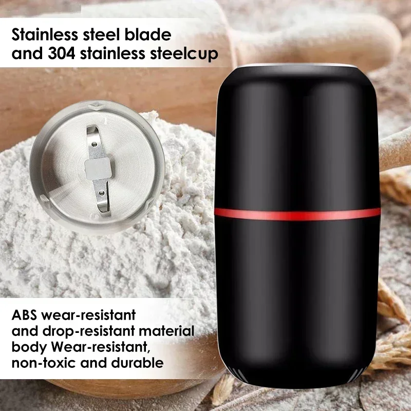 Large Capacity Electric Herb and Tobacco Grinder, Powerful Motor, Stainless Steel Blades, Spice Herb, Coffee, Office, Home