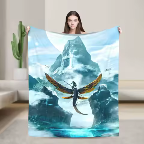 Avatar Movie Blanket Flannel Funny Warm Throw Blankets for Bedding Lounge Spring/Autumn