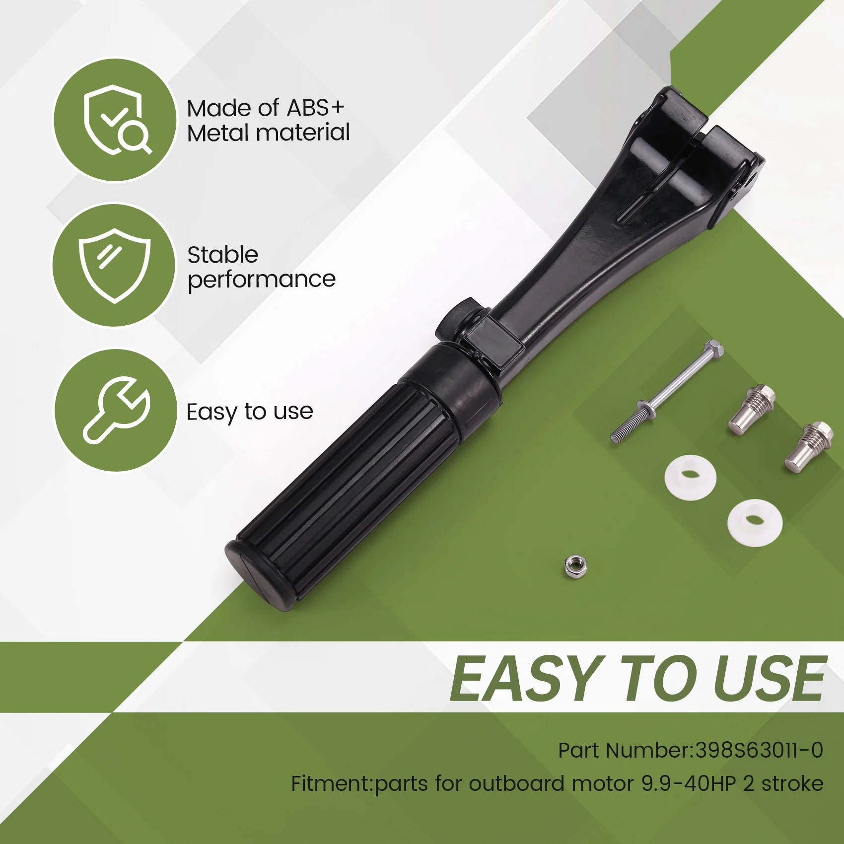 398S63011 Handle Assy For Tohatsu 2 Stroke M9.9 M15 25C 30A 35C M40C 9.9HP 15HP 18HP 25HP 30HP 35HP 40HP 398S63011-0-A28K