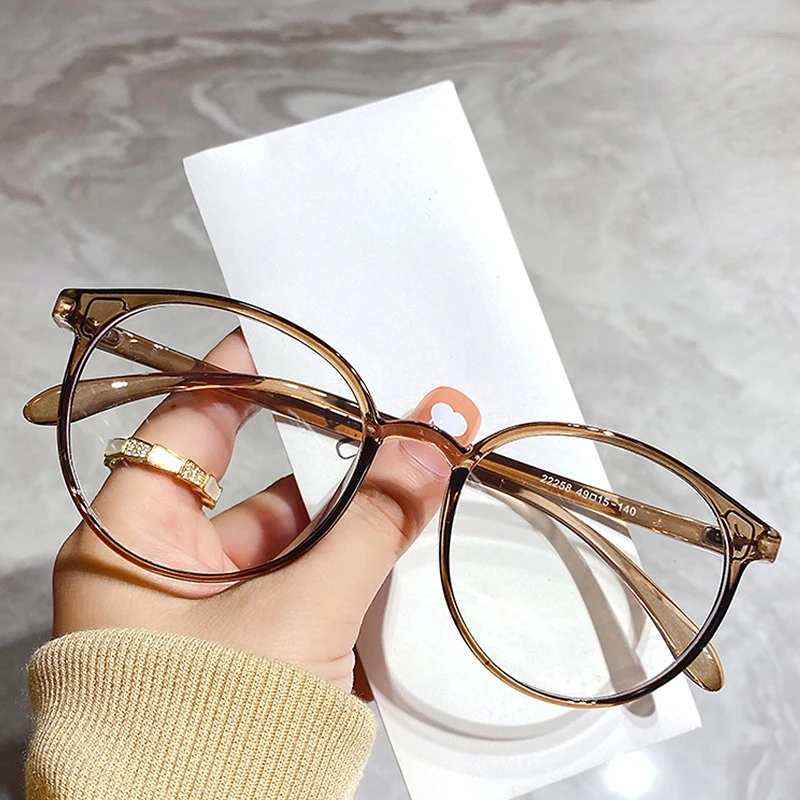 Runde Vintage-Computerbrille, klassisch, transparent, Minus-Dioptrien-Brille, blaues Licht blockierende Korrekturbrille, 0 bis -4,0 – Detail 7