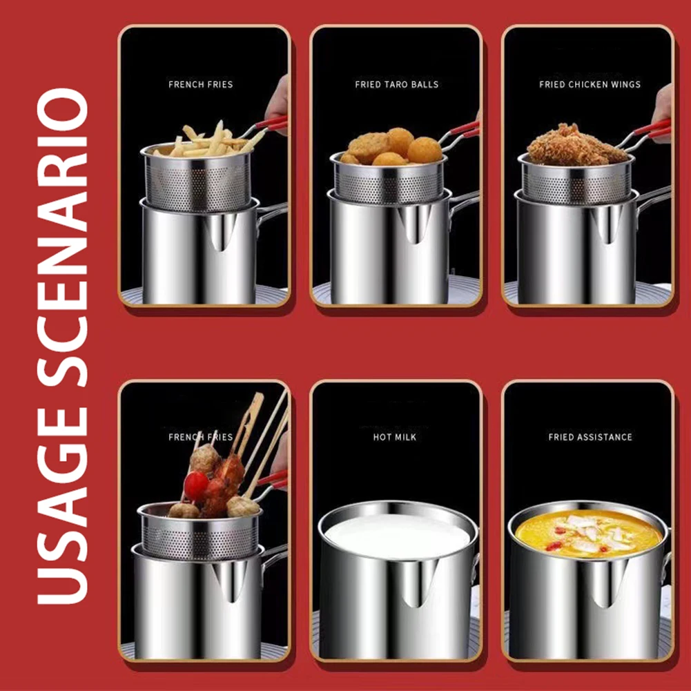 Deep Fryer Pot Versatile Large Capacity Kitchen Pot For Home Kitchen