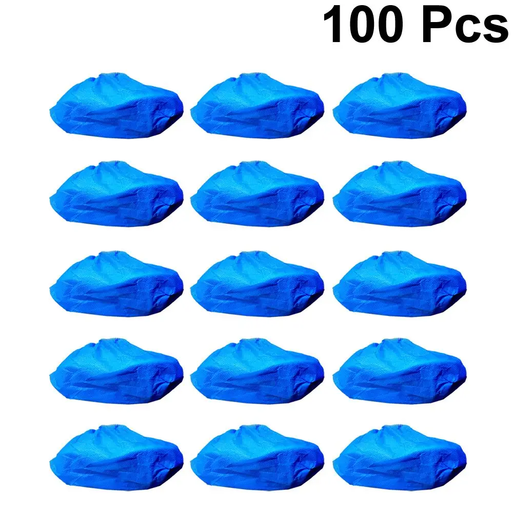 100 Pcs Waterproof Anti Slip Shoe Cover Small Size Kids Outdoor Disposable Boot Covers Protection Non Slip Floor