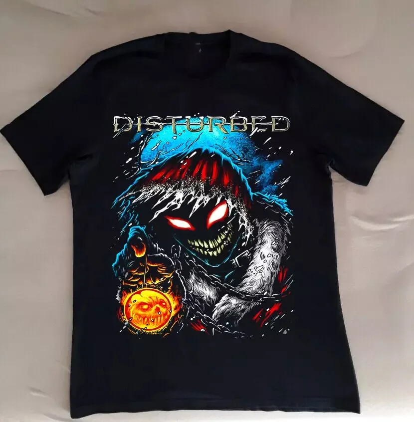 

Черная футболка Disturbed Band из хлопка унисекс