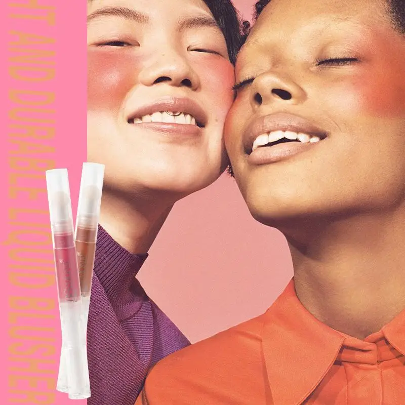 Rubor Líquido BSIMONE 2g, Fácil de Aplicar, Larga Duración, con Cabezal de Brocha de Esponja, Maquillaje Cosmético