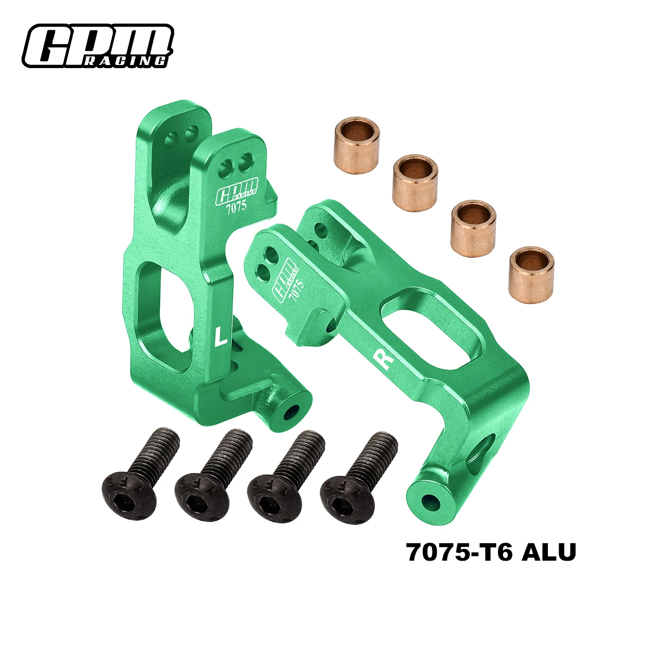 Cubos dianteiros C de liga GPM 7075 para LOSI 1/6 8IGHT-X Lasernut 1/8 8IGHT-XE 8IGHT-XTE LOS04020.LOS04018