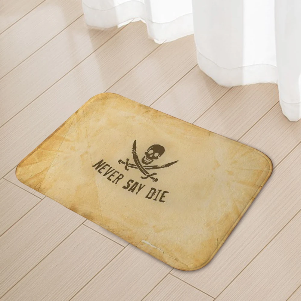 Never Say Die Goonies Pirate Floor mat house carpet door pad modern decorative carpet anti -sliding floor pad 162