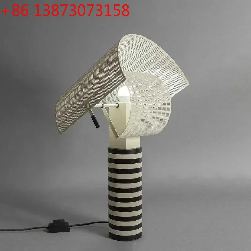 

Italian Modern Black White Creative Lamp Children's Bedroom Living Room Study Room Exhibition Hall LED Stripe Table Lamp