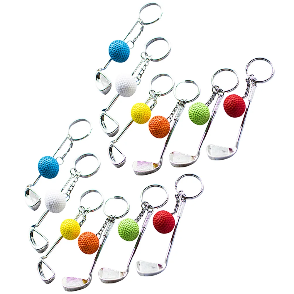 

12pcs Golf Golfs Ball Pendant Fun Accessory Mini Lightweight Hanging Golfs Ball Keychain Durable Sports Elements Key Ring