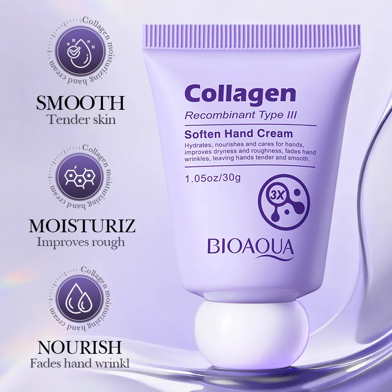 Type III collagen soft hand cream, moisturizing and long-lasting. Prevent dryness, cracking, and roughness in autumn and winter