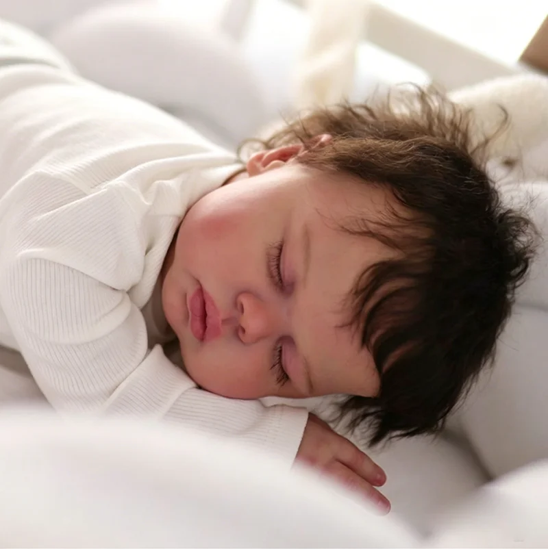 

60cm Realistic Baby Reborn Pickle Sleeping Bebe Already Finished Baby Size Collectible Art Doll with 3D Skin