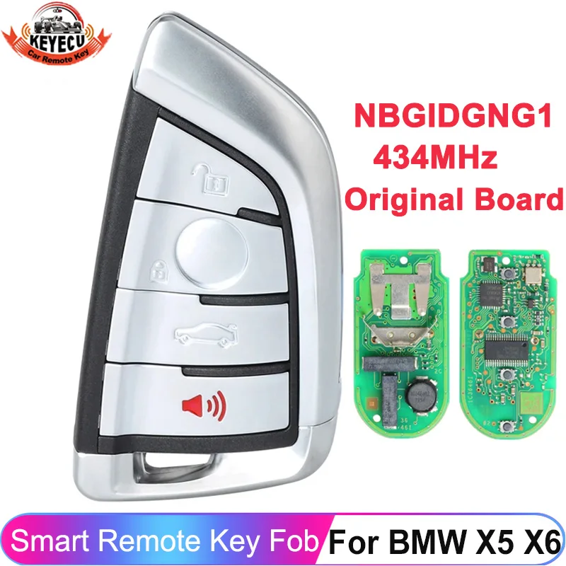 KEYECU OEM PCB NBGIDGNG1 434 MHz do BMW X5 X6 3 5 Series 2014 2015 2016 2017 2018 2019 Fob IDGNG1 PCF7953 Chip Smart Remote Key