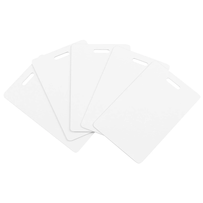 Premium Blank PVC Cards With Slot Punch On Short Side - Vertical Slot Punch Blank ID Cards CR80 Plastic Cards Easy To Use