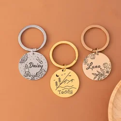 Customized Anti-Loss Pet ID Tag for Dogs & Cats, Personalized Collar Keyring with Engraved Name & Number, Unique Gift Idea 2025