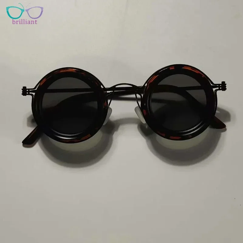 2024 Fashionable Handmade ND Dimming High-end Men Sunglasses Punk Retro Personalized Women UV Resistant Polarized Sun Glasses