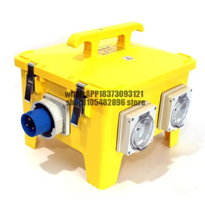 24-Position yellow industrial distribution box stage lighting power box portable outdoor waterproof mobile maintenance box power