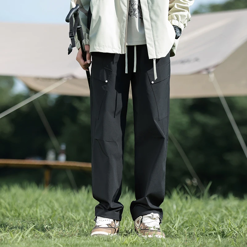 New Men'S Spring Autumn Loose Casual Outdoor Sports Workwear Trousers Youth Korean Version Fashion Versatile Straight Leg Pants