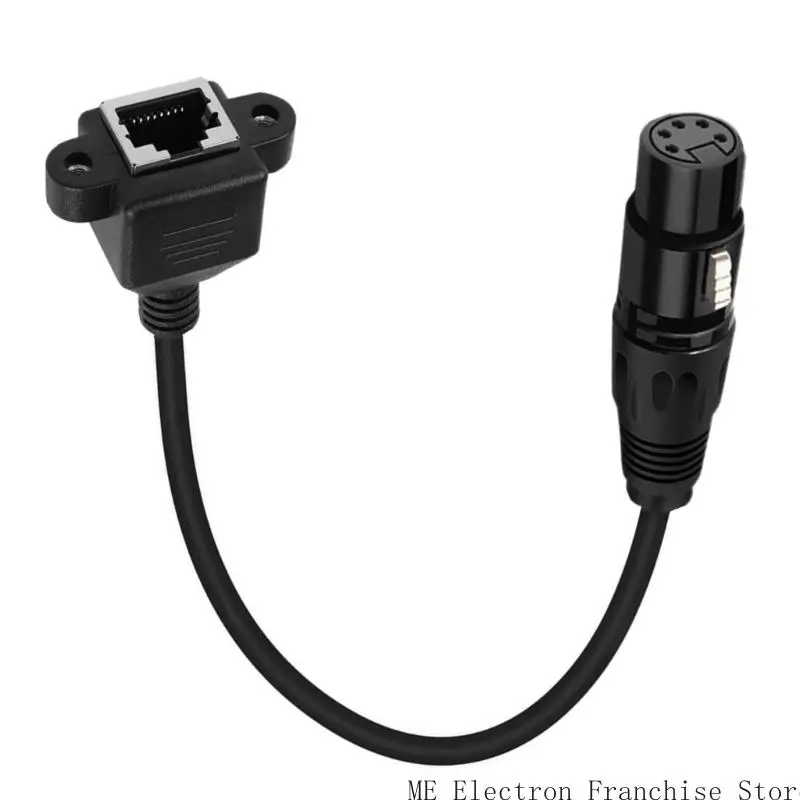 T5EA XLR5 до RJ45 Звуковой подключаемый кабель с ушами для легкой установки и безопасной