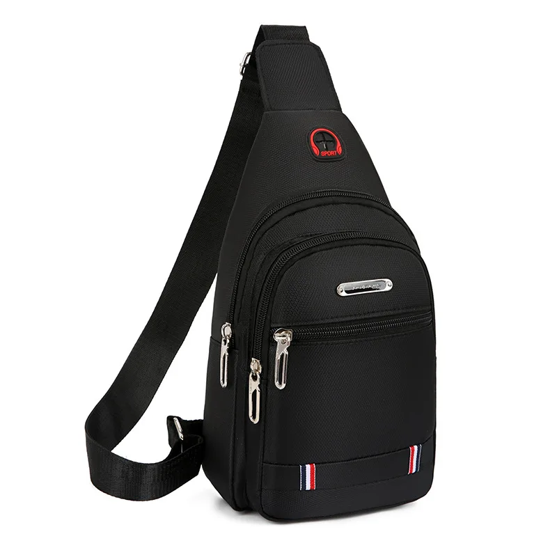 2024 New waterproof and wear-resistant men\'s trendy chest bag  single shoulder crossbody bag men\'s chest casual backpack