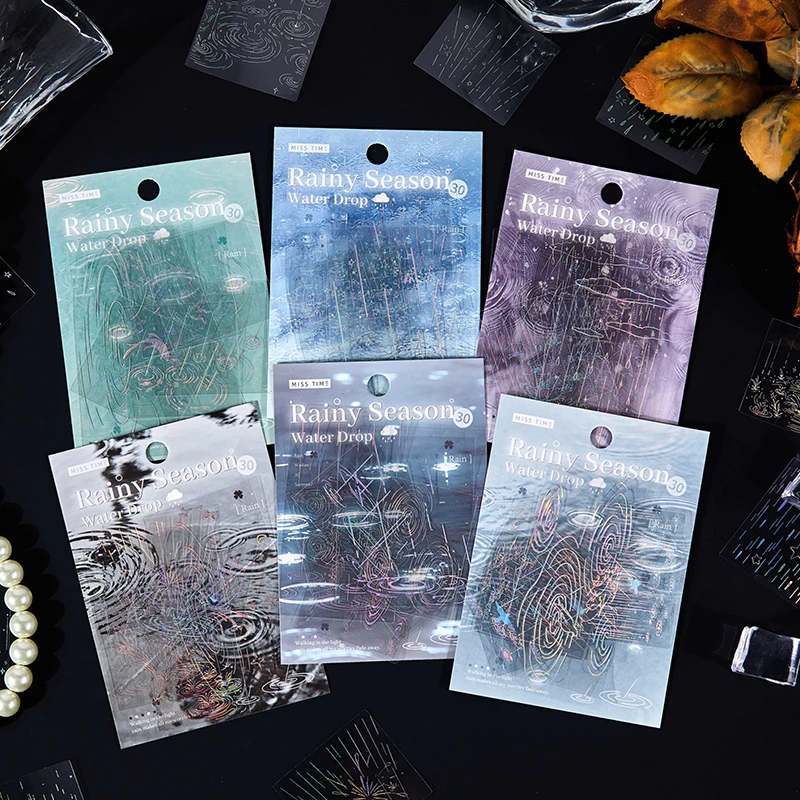 Autocollants de papeterie kawaii, 30 pièces/1 lot, Boundless Waterspeak, pour journal, scrapbooking, artisanat décoratif, DIY