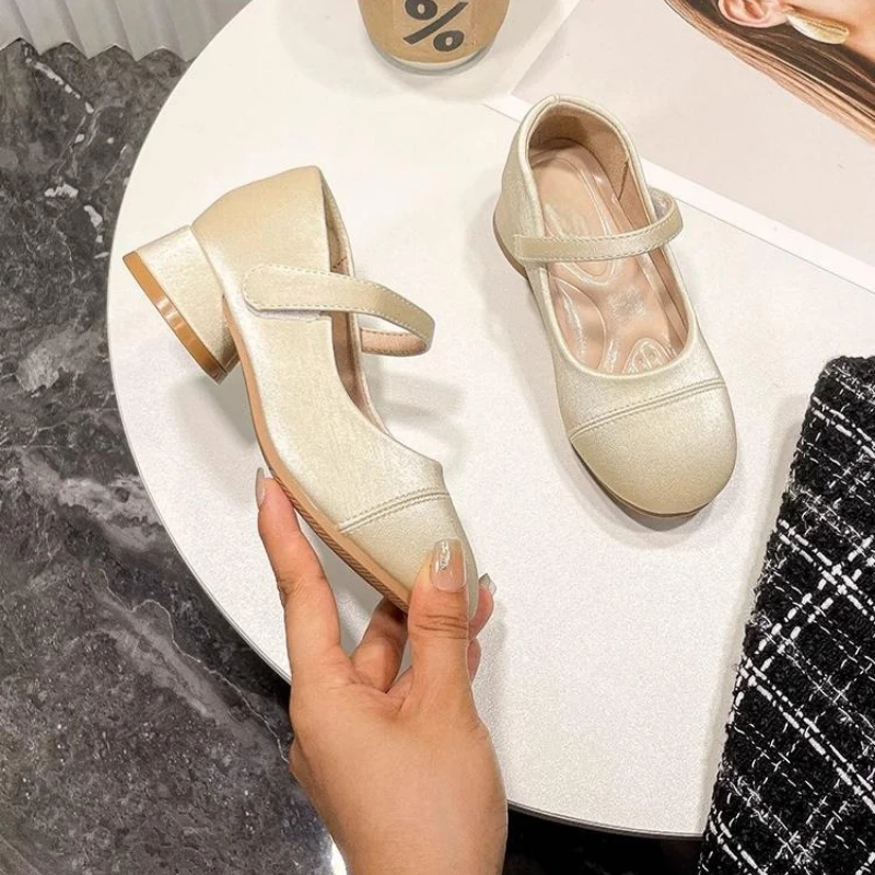Little Girls Espadrille Mary Jane Shoes 2026 New Summer Kids Strappy Leather Shoes High-heels Simple Princess Party Dress Up