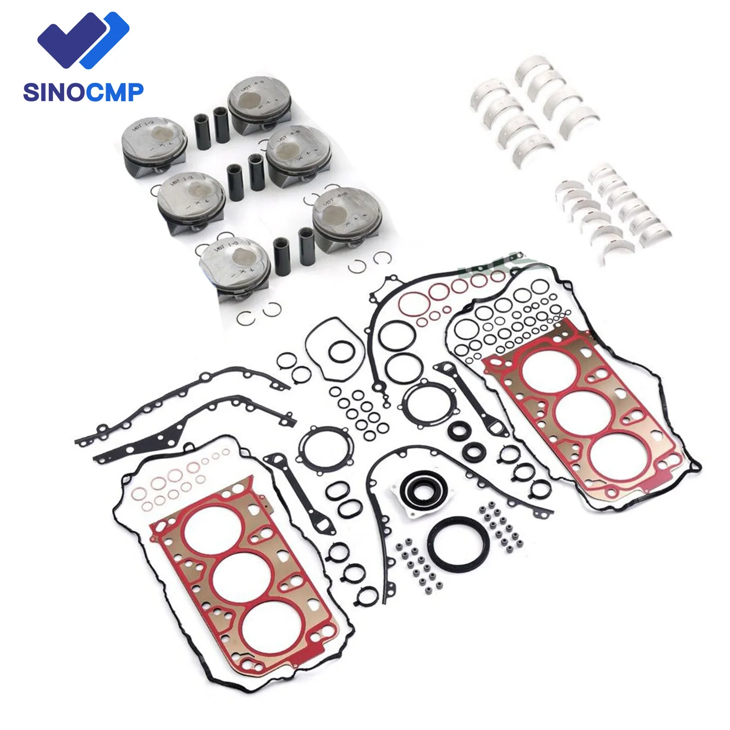 

94610335200 94610335201 94610335203 94810323023 Engine Overhaul Rebuild Pistons Gaskets Kit For Porsche Macan Panamera S 3.0T V6