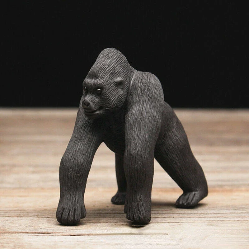 Yixing Zisha Gorilla Tea Pet Figurine Handmade Clay Animal Sculpture for Tea Ceremony Desk Decor Collectible