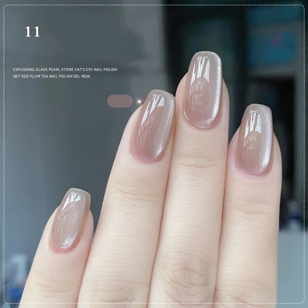 10ml Water Light Cat Eye Gel Semi Permanent Nail Polish Magnetic Gel Nude Color Semi Soak White Spar Cat Eye Nail Polish New