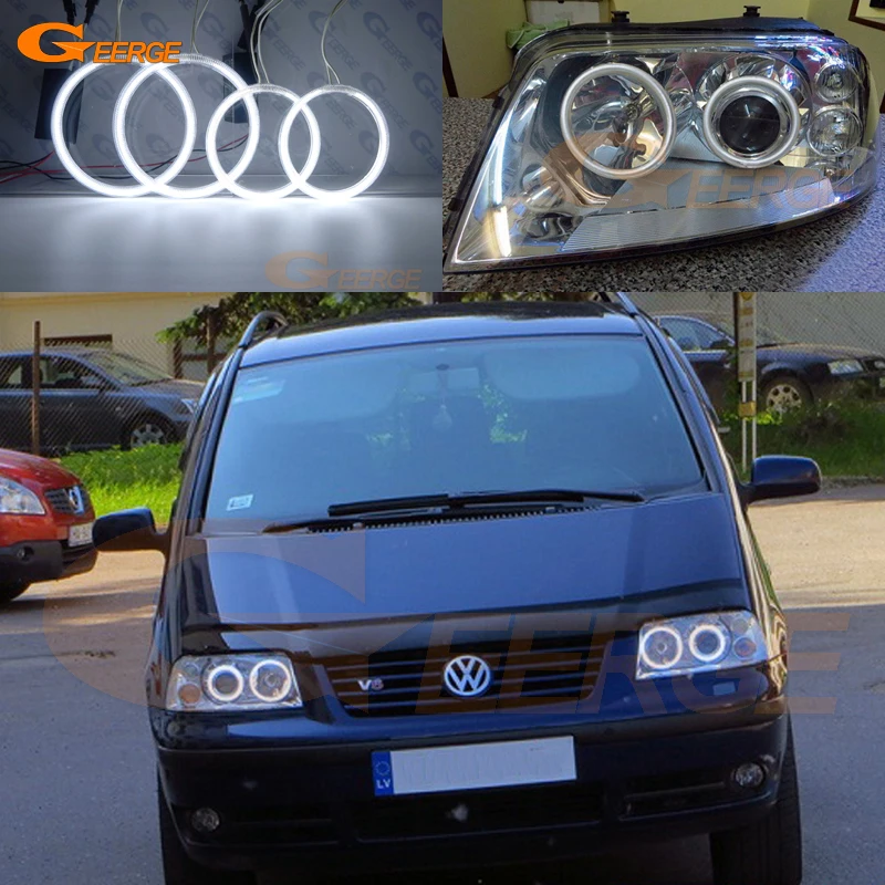 For Volkswagen VW SHARAN 7M Seat Alhambra Facelift 2000 - 2010 Excellent Ultra Bright CCFL Angel Eyes Halo Rings Car Accessories