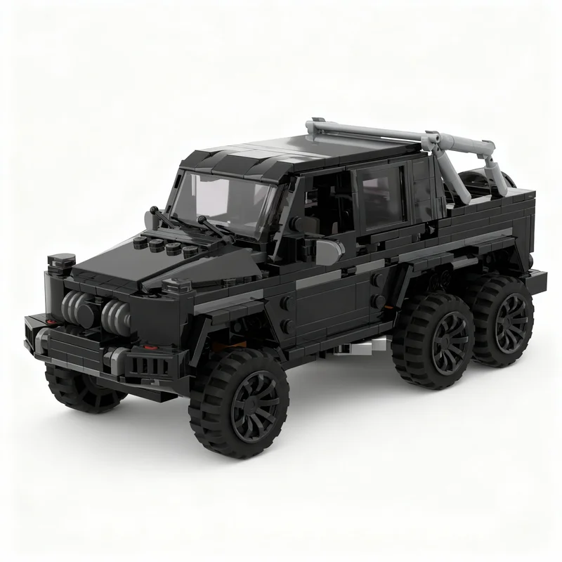 649pcs MOC City Champions AMG G 63 6x6 W Suspension Modification Model Building Blocks Toys Christmas Gifts Architecture Brick