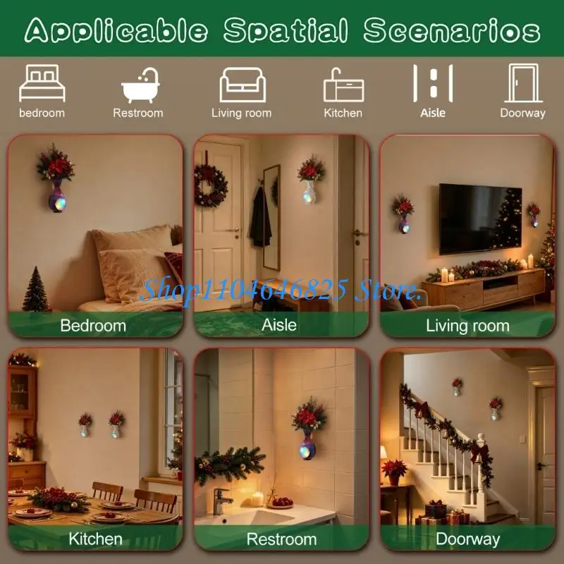Adjustable LED Motion Wall Lights with 3 Color Temperatures, Rechargeable Operation, and Wall-Mounted Design