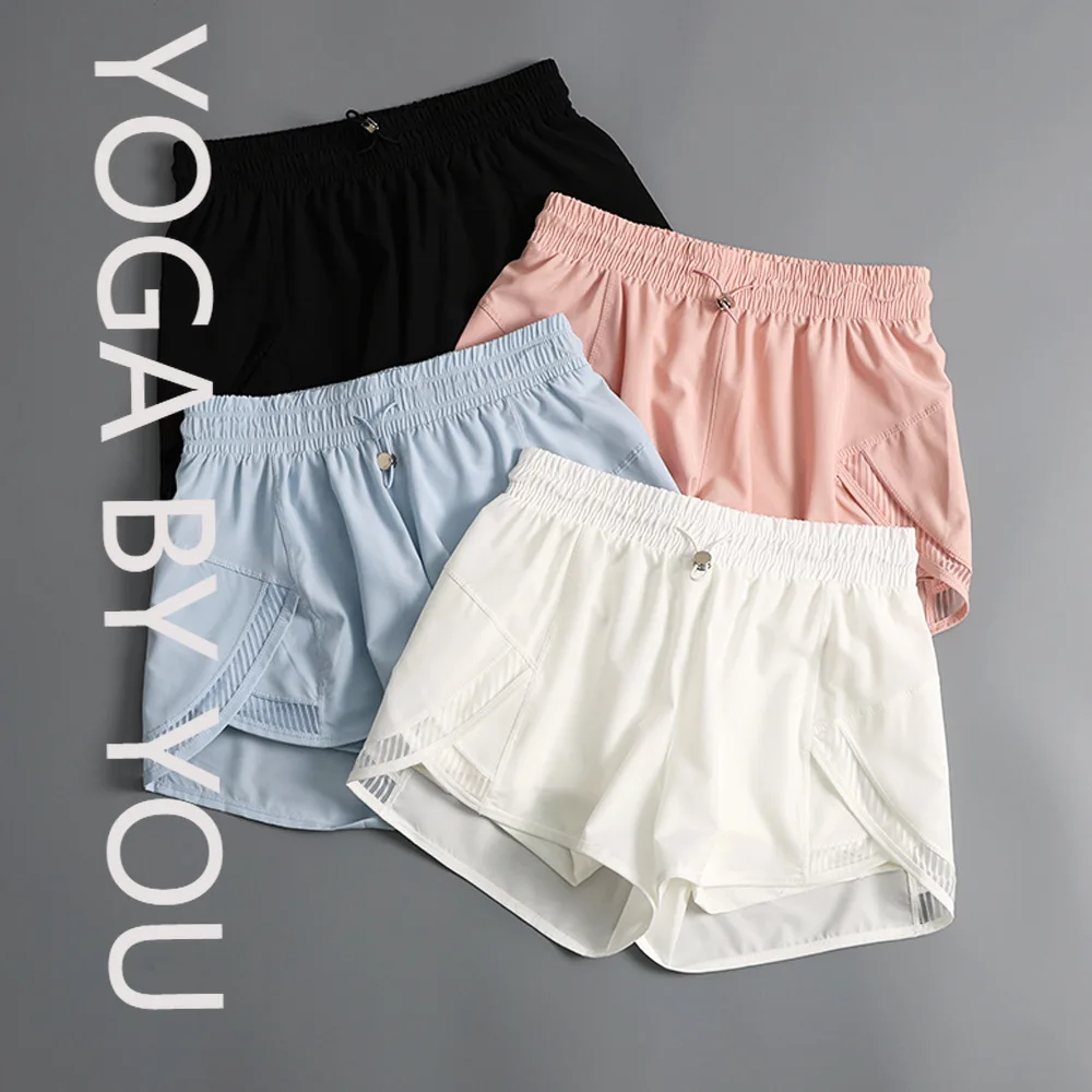

2025 new sports shorts women's anti-light marathon running fitness training three-point pants tennis yoga pants summer