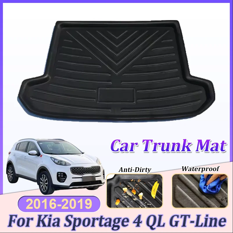 

Коврик для заднего багажника автомобиля из ЭВА, противоскользящий водонепроницаемый защитный коврик для хранения, аксессуары для ковров для Kia Sportage 4 QL GT-Line 2016-2019