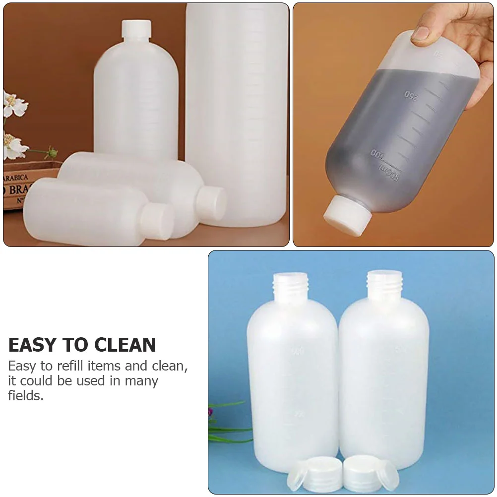 시약병 밀봉 플라스틱 액체 저장 알약, 화학 물질, 고급 HDPE 폴리에틸렌 샘플 용기, 500ml, 2 개