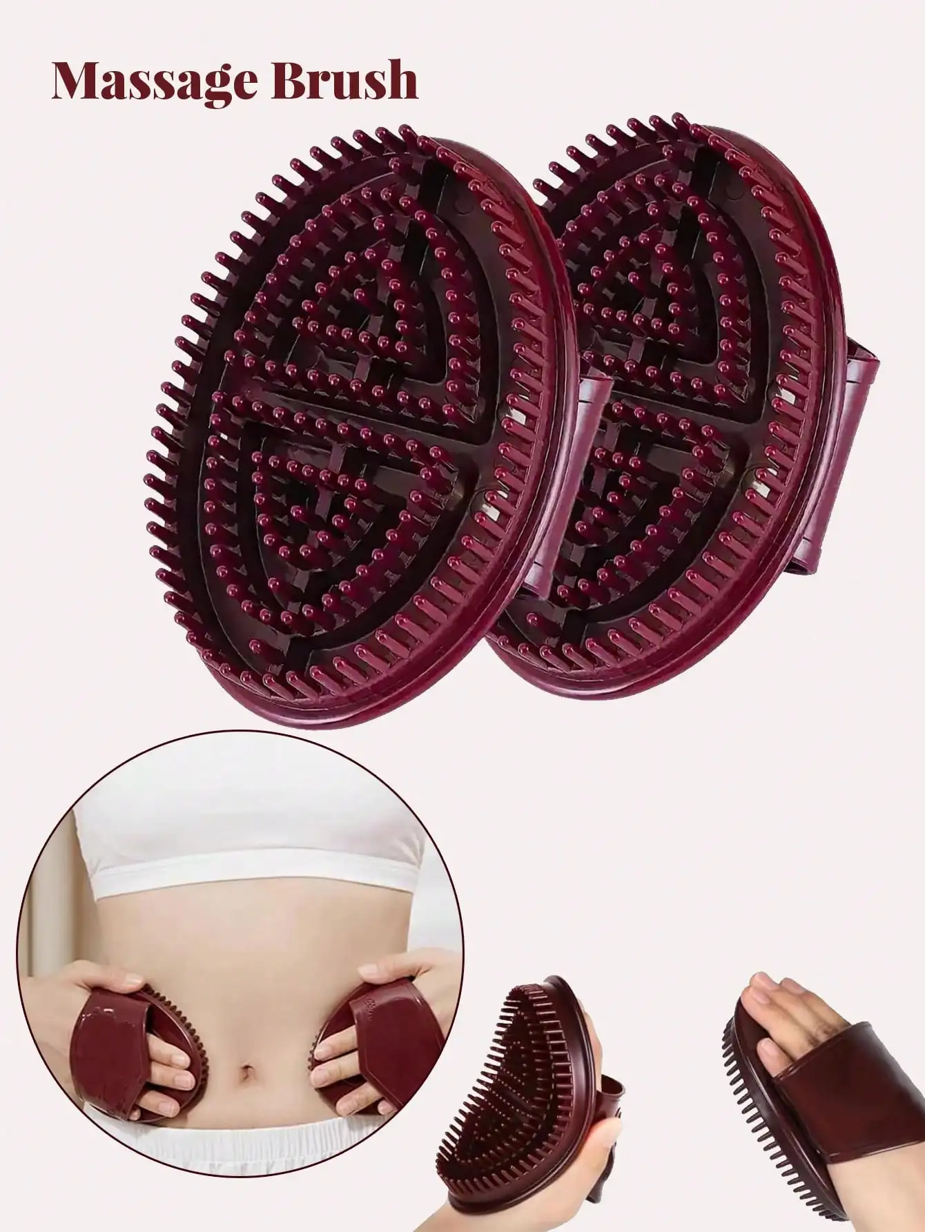 

2pcs Set Manual Chakra Massage Brush, Full Body Handheld Massager Double-Sided Design | Non-Electric Massager, Personal