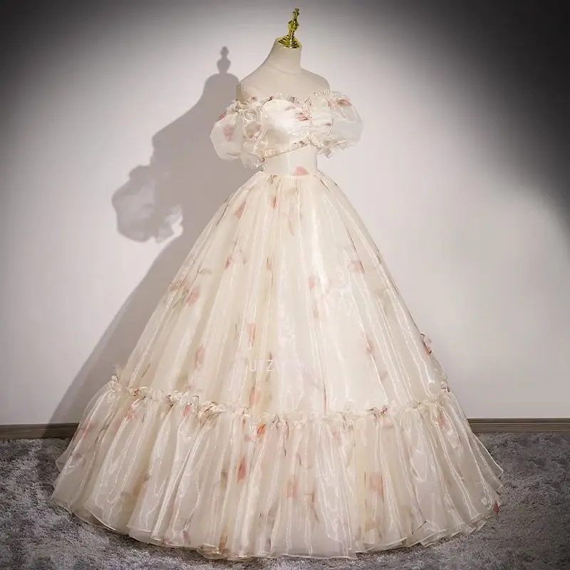 2025 doce princesa quinceanera vestidos de baile mais novo inchado vestido de baile elegante até o chão vestido de debutante personalizado