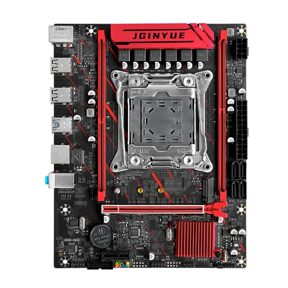 JGINYUE X99 Motherboard LGA 2011-3 Xeon E5 V3 V4 CPU DDR4 RAM Dual channel Memory 6-Phase Power Supply M.2 NVME/SATA X99M-H D4