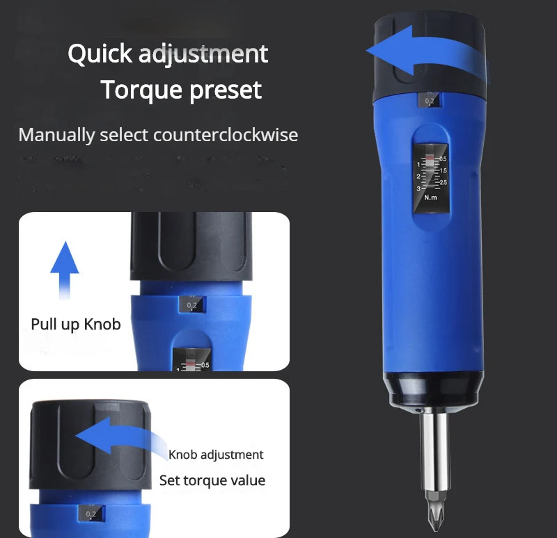 Professional Preset Torque Screwdriver Adjustabl Torque Wrench 3N.m-6N.m Durable Hand Tools