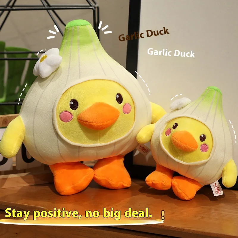

Плюшевая утка Let It Go с чесночной гвоздикой, милая желтая игрушка-утенок, забавная плюшевая игрушка для снятия стресса, креативный подарок на день рождения