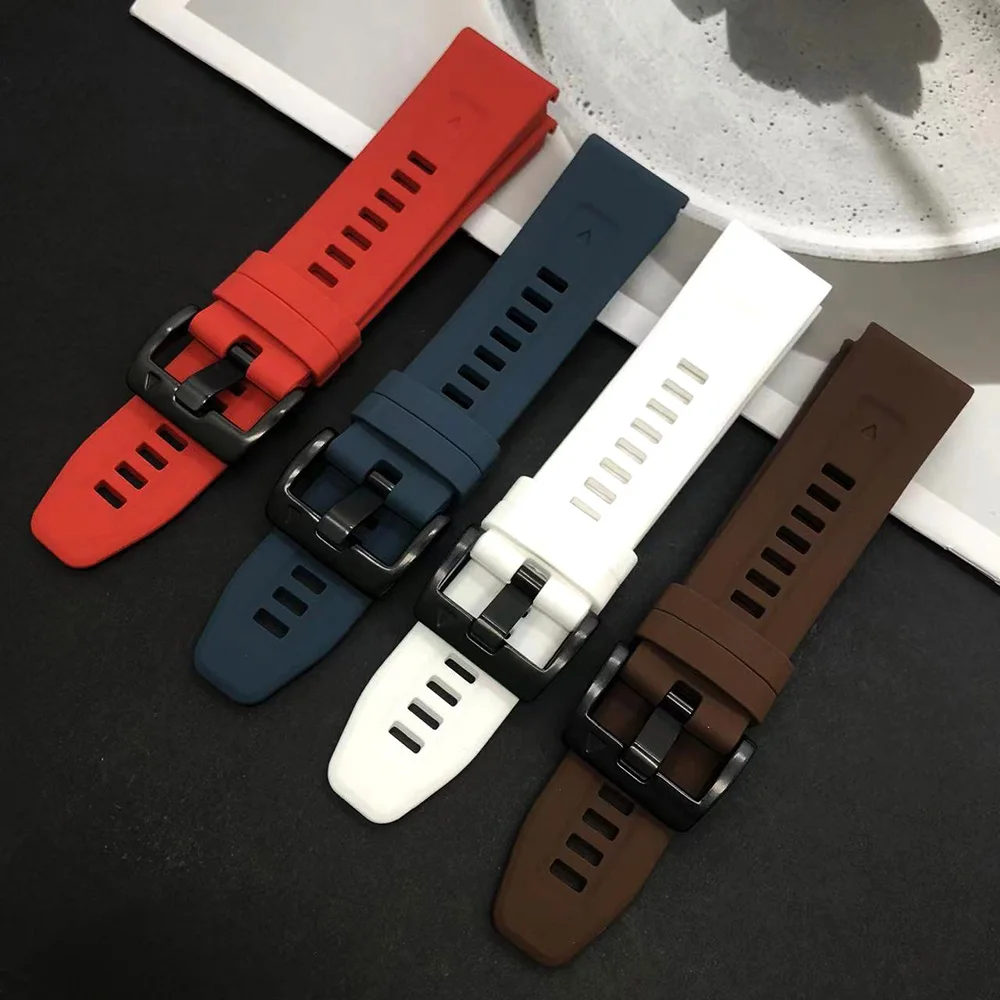 シリコーンブレスレット QuickFit スマートウォッチアクセサリー 22/26 ミリメートルガーミン時計 Quatix/フェニックス 8 51/47 ミリメートル本能 2 フィットネスリストバンド